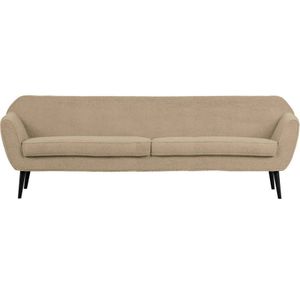 WOOOD Rocco XL Sofa - Teddy - Sand - 75x230x82 - Moderne 4-zits bank