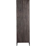 WOOOD Exclusive New Gravure Hoge Kast - Essen - Espresso - 210x60x42