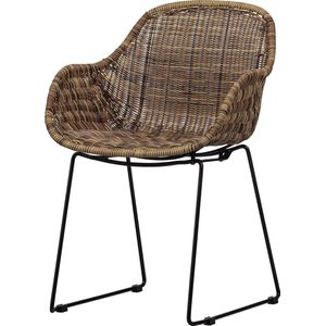 WOOOD Willow Loungestoel - Polyester - Naturel - Set van 2