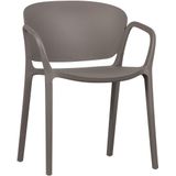 WOOOD Tuinstoel Bent - Kunststof - Taupe - 75x57x56