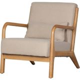 WOOOD Mark Fauteuil - Stof - Naturel - 75x67x82