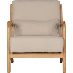 WOOOD Mark Fauteuil - Stof - Naturel - 75x67x82