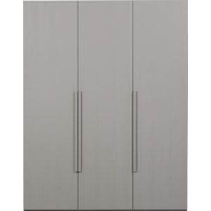 WOOOD Kledingkast 3-Deurs Rens - Noten/Grijs - 210x165x58