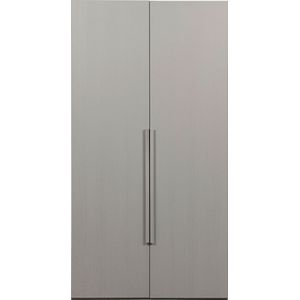 WOOOD - Rens - Garderobe Kast - Lichtgrijs - Notenhout Fineer