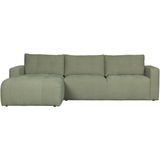 Bar Chaise Longue Geweven Stof Links Groen