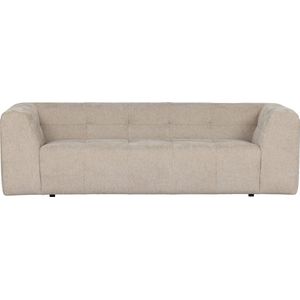 WOOOD Grid 3-Zits Bank - Stof - Zand - 73x230x98