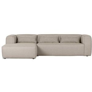 WOOOD Bean Hoekbank met Chaise Longue Links - Melange - Beige