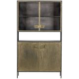 BePureHome Pack Vitrinekast - Metaal - Antique Brass- 190x110x38