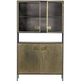 BePureHome Pack Vitrinekast - Metaal - Antique Brass- 190x110x38