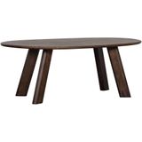 BePureHome Roundly Eetkamertafel - Mangohout - Walnoot - 76x200x100