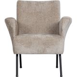 BePureHome Muse Fauteuil - Geweven stof - Naturel - 77x73x70