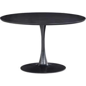 WOOOD Sammy Ronde Eettafel - MDF/staal - Zwartx120x120