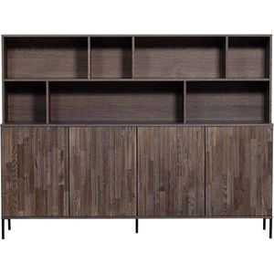 WOOOD Exclusive New Gravure Wandkast B 200 cm - Essen - Espresso