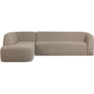 BePureHome Sloping Hoekbank Links - Chenille - Naturel - 77x274x225