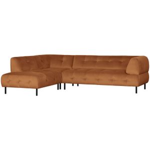 WOOOD Lloyd Hoekbank - Polyester - Cinnamon - 77x267x205/91 - Luxe en stijlvol design