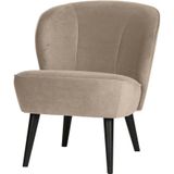 WOOOD Sara Fauteuil - Velvet - Khaki - 59x71x70