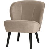 WOOOD Sara Fauteuil - Velvet - Khaki - 59x71x70