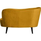 WOOOD Sara Loungefauteuil Links - Velvet - Oker - 71x112x81