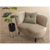 WOOOD Sara Loungefauteuil Links - Velvet - Khaki - 71x112x81