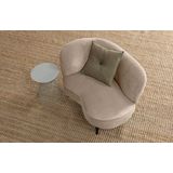 WOOOD Sara Loungefauteuil Links - Velvet - Khaki - 71x112x81