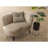 WOOOD Sara Loungefauteuil Rechts - Velvet - Khaki - 71x112x81