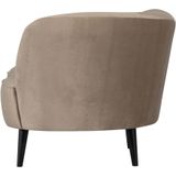 WOOOD Sara Loungefauteuil Rechts - Velvet - Khaki - 71x112x81