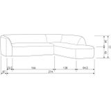 BePureHome Sloping Hoekbank - Comfortabele zit - Zijdezachte bekleding - Modern design
