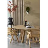 WOOOD Rhonda Ronde Eettafel - Eiken - Naturel - 75x150x150