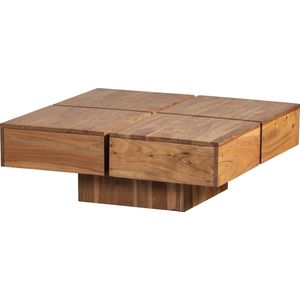 WOOOD Exclusive Lyra Salontafel - Hout - Naturel - 30x80x80