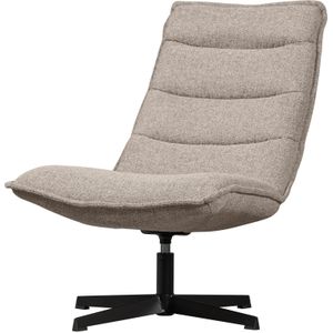 WOOOD Draaifauteuil Nika - Bouclé - Taupe Melange - 92x65x92