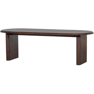 Ellips Eetkamertafel Mango Hout Walnoot 90x240cm