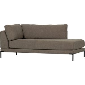 vtwonen Couple Lounge Element Rechts Taupe - Flexibele zithoek met luchtig design en geweven melange stof