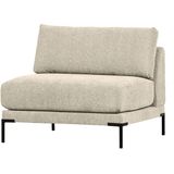 vtwonen Loveseat Element Couple - Polyester - Zand - Flexibele zithoek - Hoge, stijlvolle poot - Geweven melange stof - 89x100x100