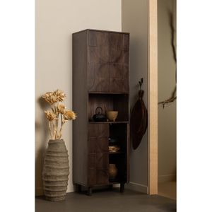 BePureHome Draw 4-Deurs Opbergkast - Mangohout - Walnoot - 200x60x40
