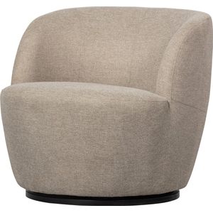 WOOOD Serra Draaifauteuil - Polyester - Zand - 75x70x69