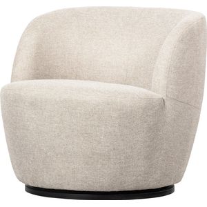 WOOOD Serra Draaifauteuil - Polyester - Off White - 75x70x69