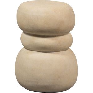 WOOOD Exclusive Yvo Bijzettafel - Fiber Clay - Naturel - 47x37x35