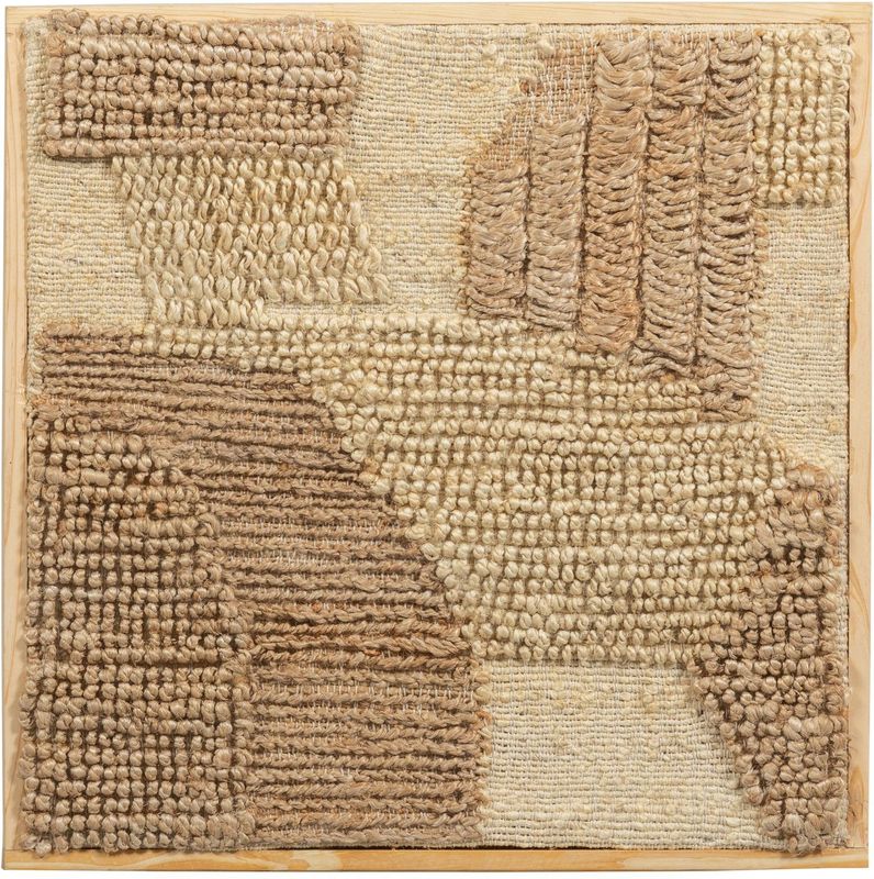 BePureHome Speck Wanddeco - Jute Katoen - Multikleur - 60x60 cm