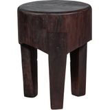 POPER SIDETABLE/KRUK HOUT WARM BRUIN