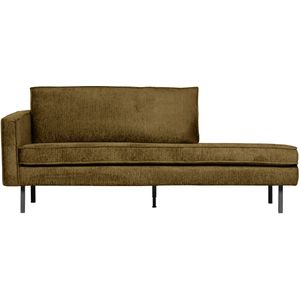 Rodeo Daybed Left Structure Velvet Brass