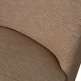 WOOOD Fauteuil Roan - Polyester - Bruin/Beige - 72x71x79