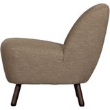 WOOOD Fauteuil Roan - Polyester - Bruin/Beige - 72x71x79