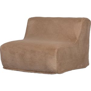 WOOOD Opblaasbare Fauteuil Pieke - Pluche - Zand - 70x87x90