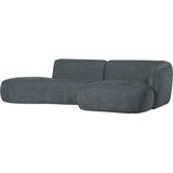 WOOOD Chaise Longue Polly - Polyester - Blauw|Groen - 71x258x105|150