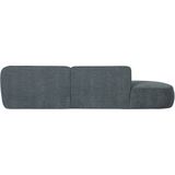 WOOOD Chaise Longue Polly - Polyester - Blauw|Groen - 71x258x105|150