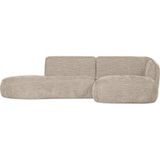 WOOOD Chaise Longue Polly - Polyester - Zand - 71x258x105|150