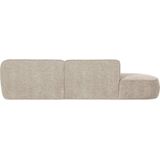 WOOOD Chaise Longue Polly - Polyester - Zand - 71x258x105|150