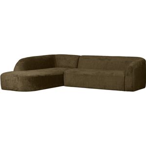 BePureHome Sloping Hoekbank Links - Velvet - Bonsai