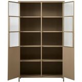 BePureHome Vitrinekast Exhibit - Ijzer - Khaki - 170x99x44