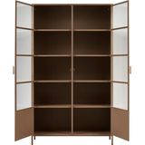WOOOD Vitrine "Ronja", Halbglasvitrine aus pulverbeschichtetem Metall, H 189 cm x B 110 cm